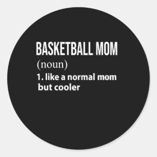 Pegatina Redonda A la madre del baloncesto le gusta la madre normal