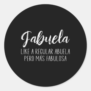 Pegatina Redonda A Las Mujeres Les Gusta Un Abuela Regular Para Las