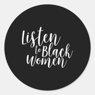 Pegatina Redonda A las mujeres negras feministas interseccionales d