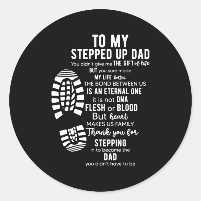Pegatina Redonda A Mi Suegro Que Dice Stepdad (Anverso)