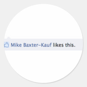 Pegatina Redonda A Mike Baxter Kauf Le Gusta Esto-Pegatinas