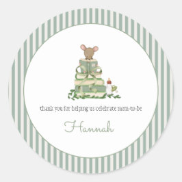 Pegatina Redonda A New Chapter Baby Shower