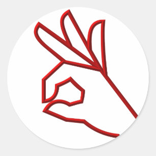 Pegatina Redonda A-Ok