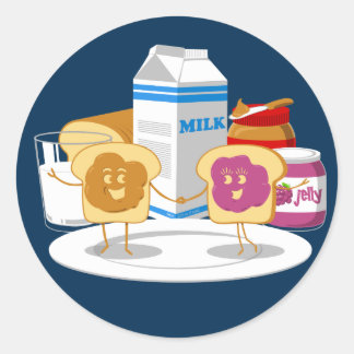 Pegatina Redonda A PB le gusta J