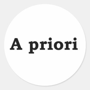 Pegatina Redonda A priori