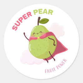 Pegatina Redonda A Superhero's Prisoner's Illustration