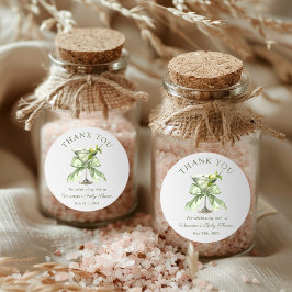 Pegatina Redonda A tini Martini Sage Baby Shower Thank you Sticker