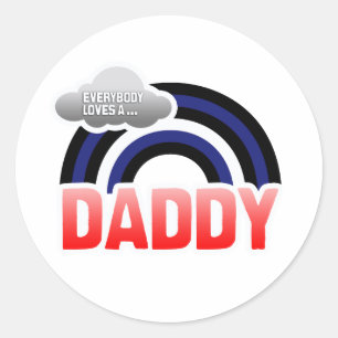 PEGATINA REDONDA A TODO EL MUNDO LE GUSTA UN PADRE DE CUERO