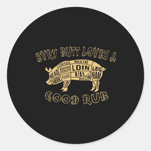 Pegatina Redonda A Todo Lo Que Le Encanta Se Merece Un Buen Humo De (Anverso)