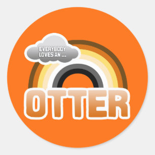 Pegatina Redonda A todos les encanta un Otter