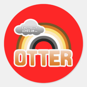 Pegatina Redonda A todos les encanta un Otter
