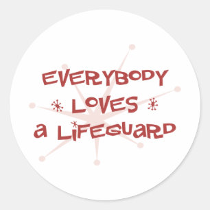 Pegatina Redonda A Todos Les Encanta Un Salvavidas
