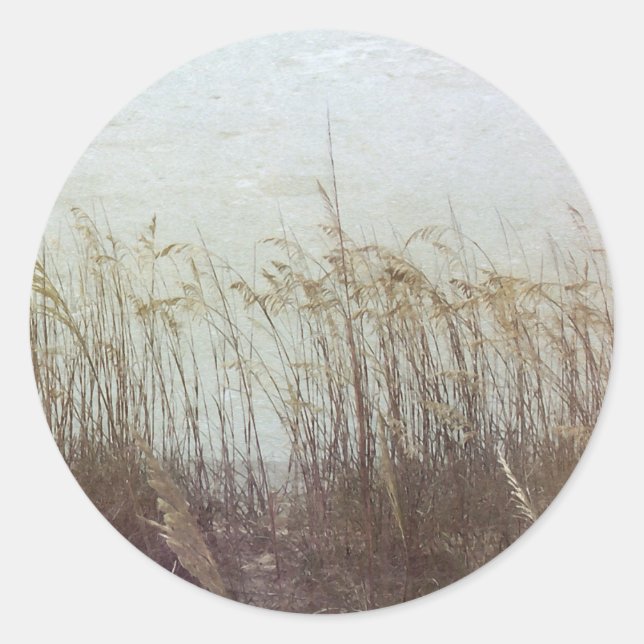 Pegatina Redonda A través de las dunas II (Anverso)