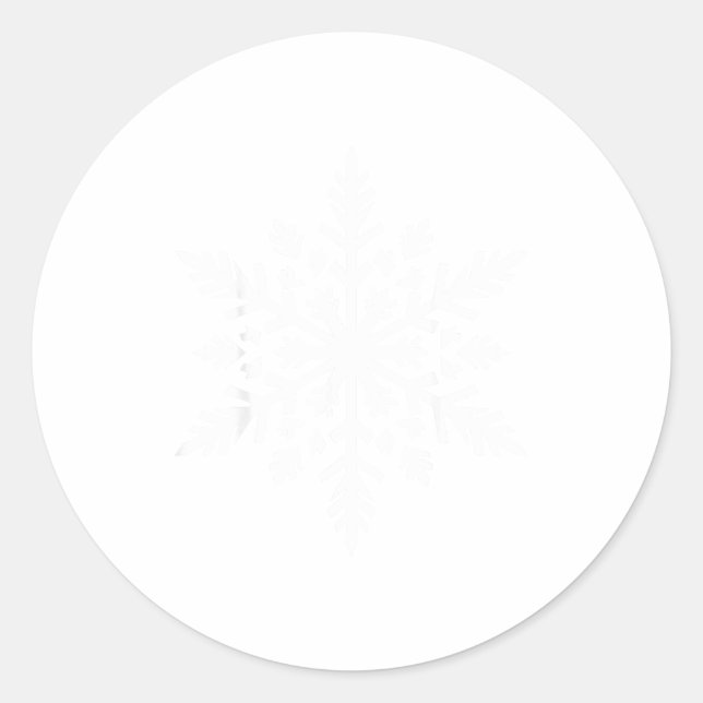 Pegatina Redonda A White Snowflake  (Anverso)