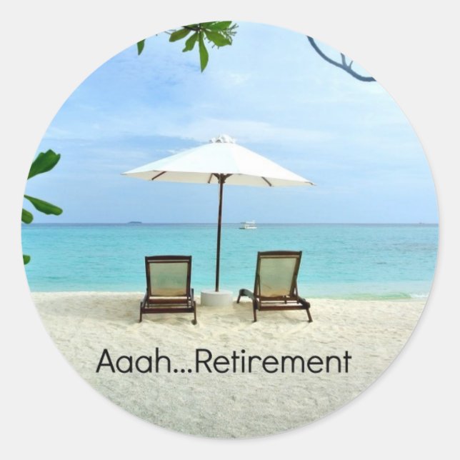 Pegatina Redonda Aaah...Jubilación (Anverso)