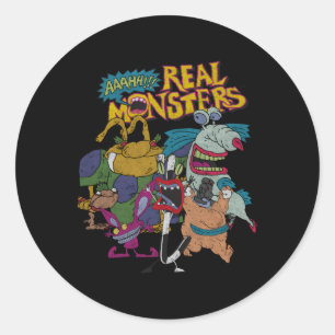 Pegatina Redonda Aaahh Real Monsters All Characters