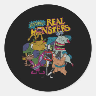 Pegatina Redonda Aaahh Real Monsters All Characters
