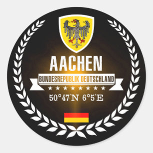 Pegatina Redonda Aachen