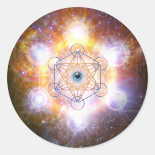 Pegatina Redonda "Aad Guray Nameh"-Mantra-Merkaba
