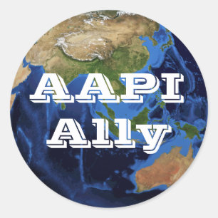 Pegatina Redonda AAPI Ally