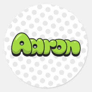 Pegatina Redonda Aaron
