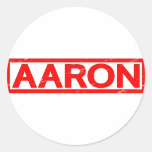Pegatina Redonda Aaron Stamp