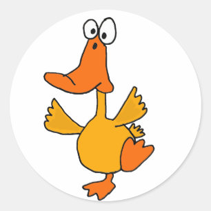Pegatina Redonda AB- Pegatinas Personalizados de pato bailarines