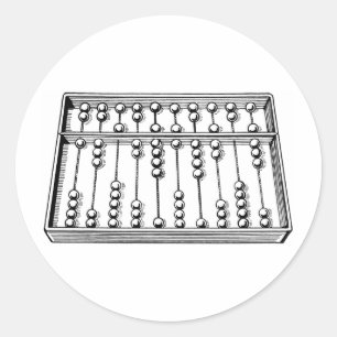 Pegatina Redonda Ábaco