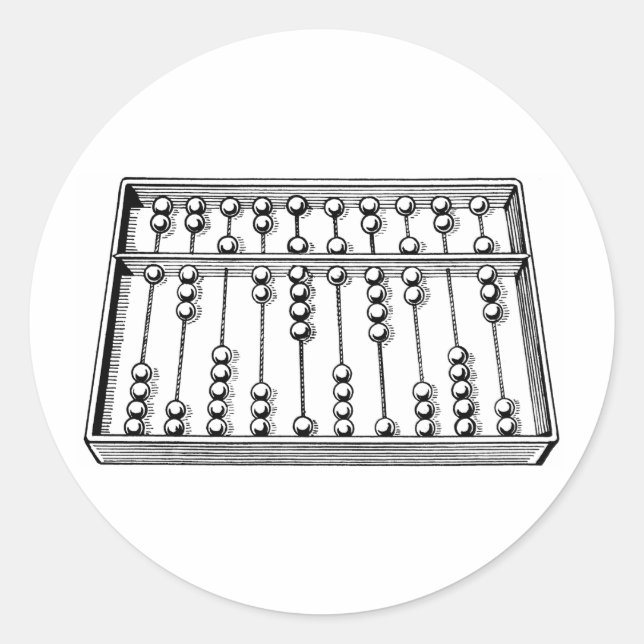 Pegatina Redonda Abacus (Anverso)