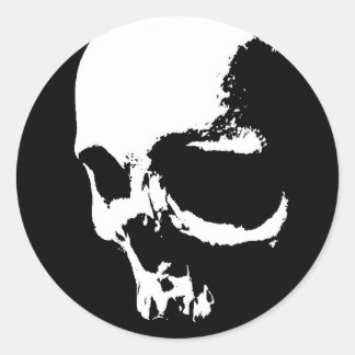 Pegatina Redonda Abajo