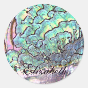 Pegatina Redonda Abalone natural hermoso e irlandés personalizado