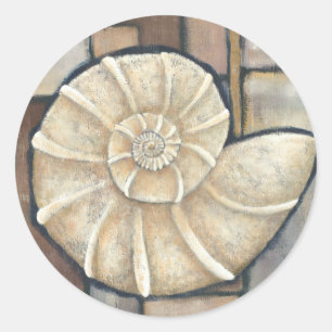 Pegatina Redonda Abalone Shell