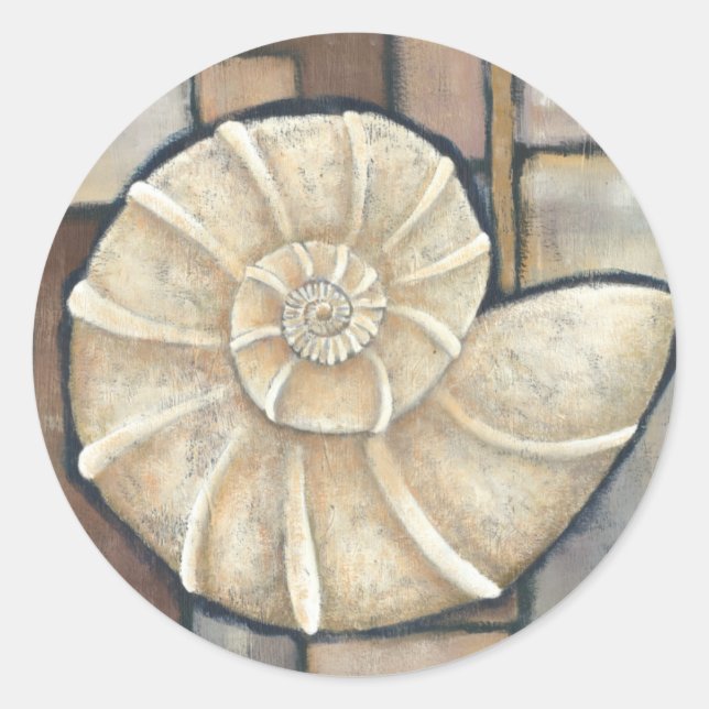 Pegatina Redonda Abalone Shell (Anverso)