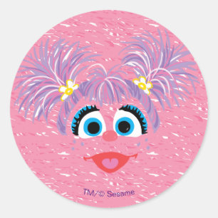 Pegatina Redonda Abby Cadabby Fur Face Pattern