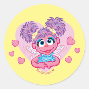 Pegatina Redonda Abby Cadabby Valentine Hearts Graphic