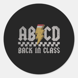 Pegatina Redonda Abcd Ck En Cl Primer Día Ck Para Ir Al Colegio Pro
