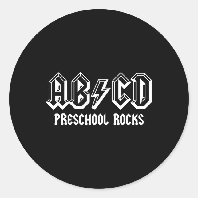 Pegatina Redonda Abcd Vuelve Al Colegio Escolar Roca Fun Teac (Anverso)