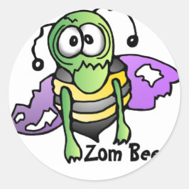Pegatina Redonda Abeja abejas aufkleber bee bees sticker Zombi