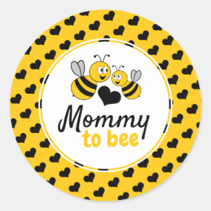 Pegatina Redonda Abeja, Baby Shower
