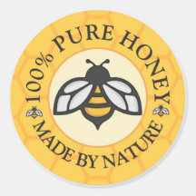 Abeja de Miel Dorada y Panal - Miel Natural 100% P