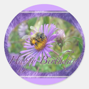 Pegatina Redonda Abeja de miel sobre artículos de coordinación de c