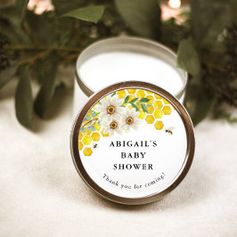 Pegatina Redonda Abeja de miel y favor personalizado de maricón