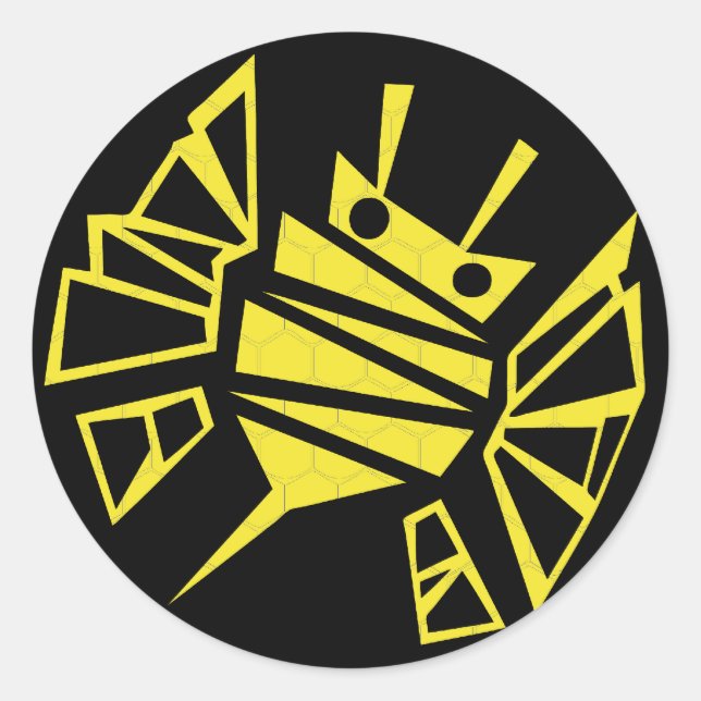 Pegatina Redonda abeja de persephones (Anverso)