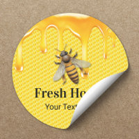 Abeja fresca de miel y abeja acuática de miel