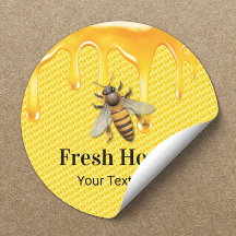Abeja fresca de miel y abeja acuática de miel