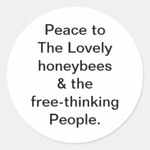 Pegatina Redonda Abejas de miel y gente libre Hankamer Artjunkhaus
