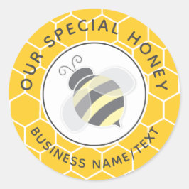 Pegatina Redonda Abejas y girasoles Eucalyptus Baby Shower Clas