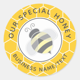 Pegatina Redonda Abejas y girasoles Eucalyptus Baby Shower Clas