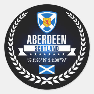 Pegatina Redonda Aberdeen