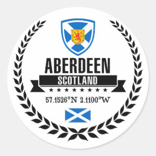 Pegatina Redonda Aberdeen